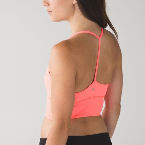 RARE Lululemon Twist Bra Long Line in Grapefruit | Size 2 - Picture 3 of 7
